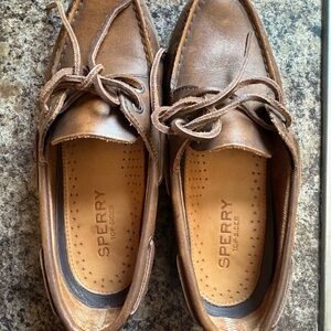 Sperry womens Brown Leather Boat Shoes